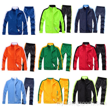 ရိုးရှင်းသောအမျိုးသမီးများ Tracksuit သည် Mens Polyester Track ဝတ်စုံကိုသတ်မှတ်သည်